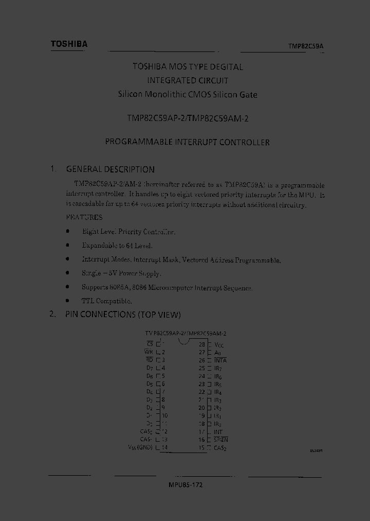 TMP82C59A_176990.PDF Datasheet