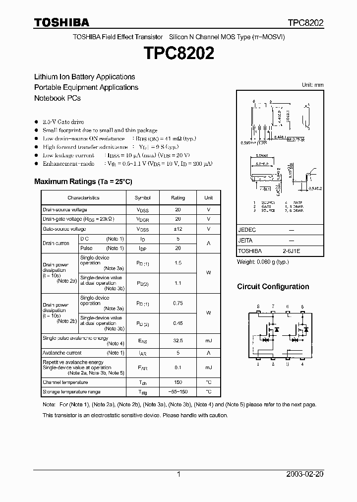 TPC8202_145023.PDF Datasheet
