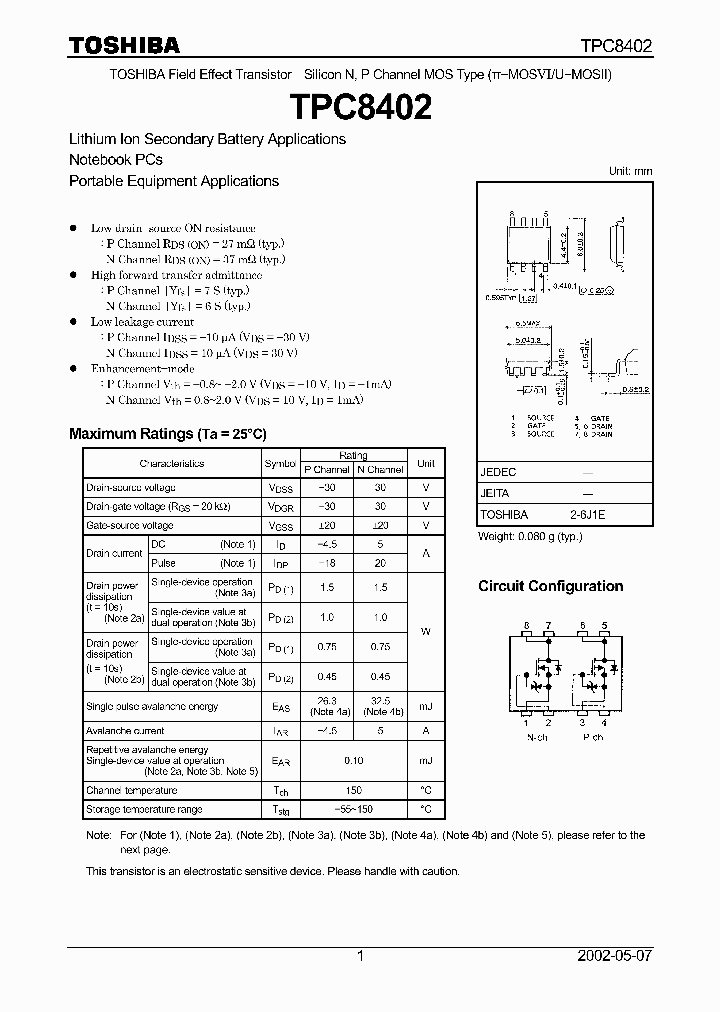TPC8402_141329.PDF Datasheet