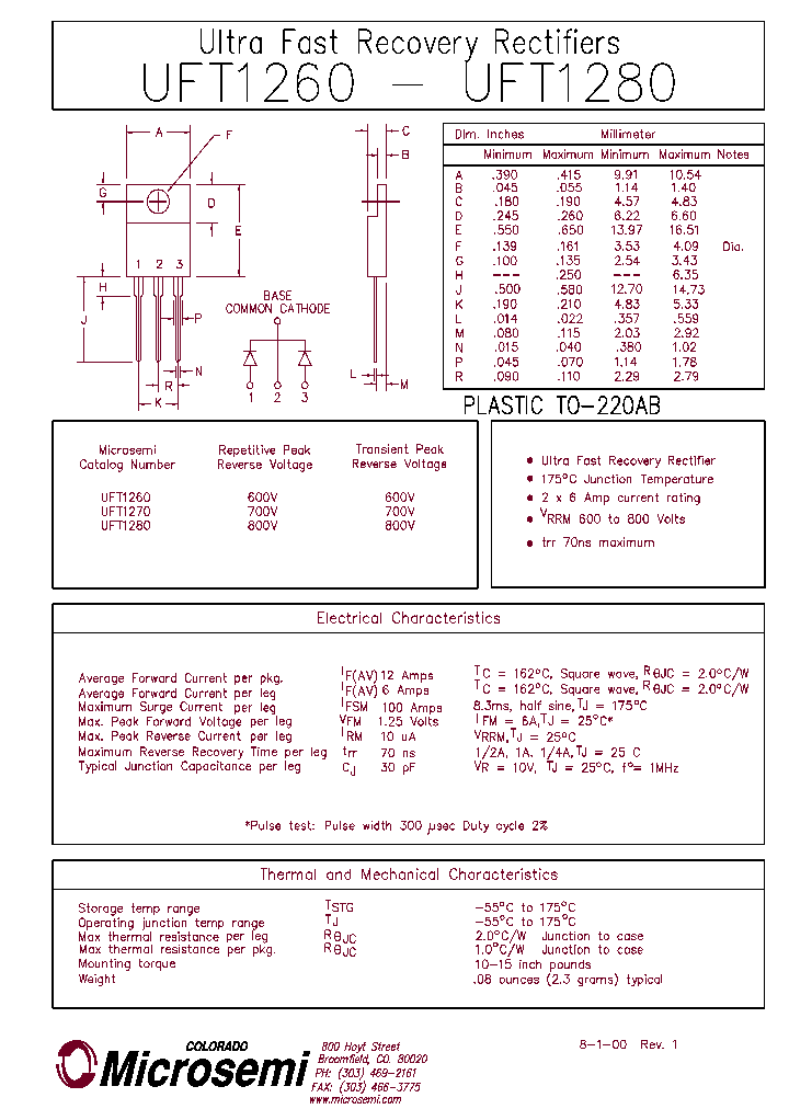 UFT1260_60510.PDF Datasheet