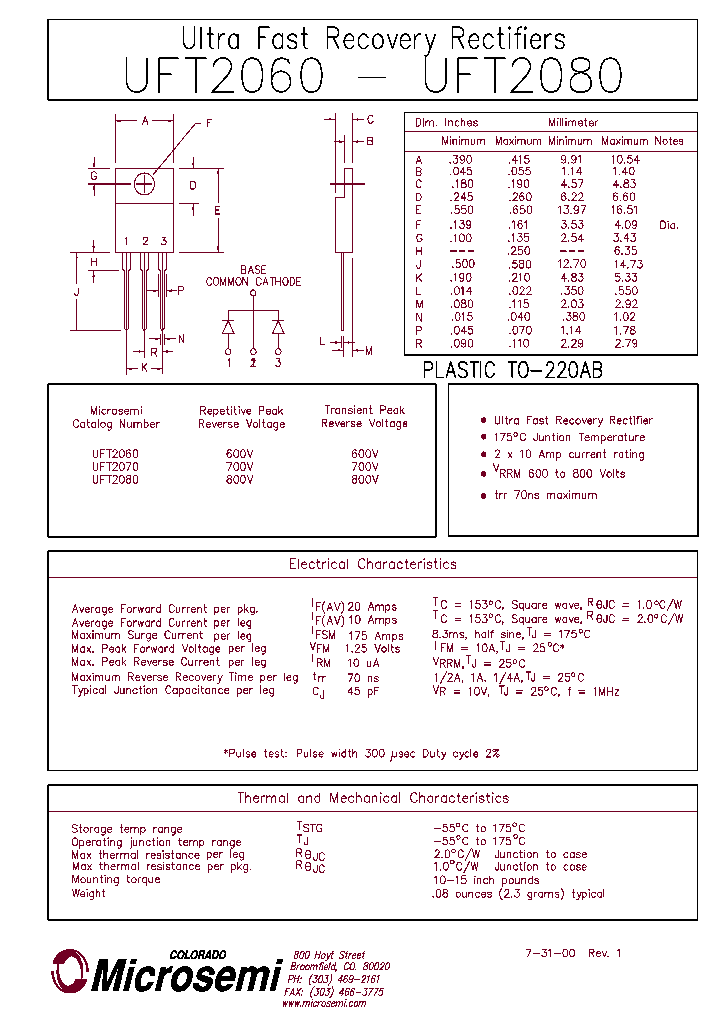 UFT2060_60563.PDF Datasheet