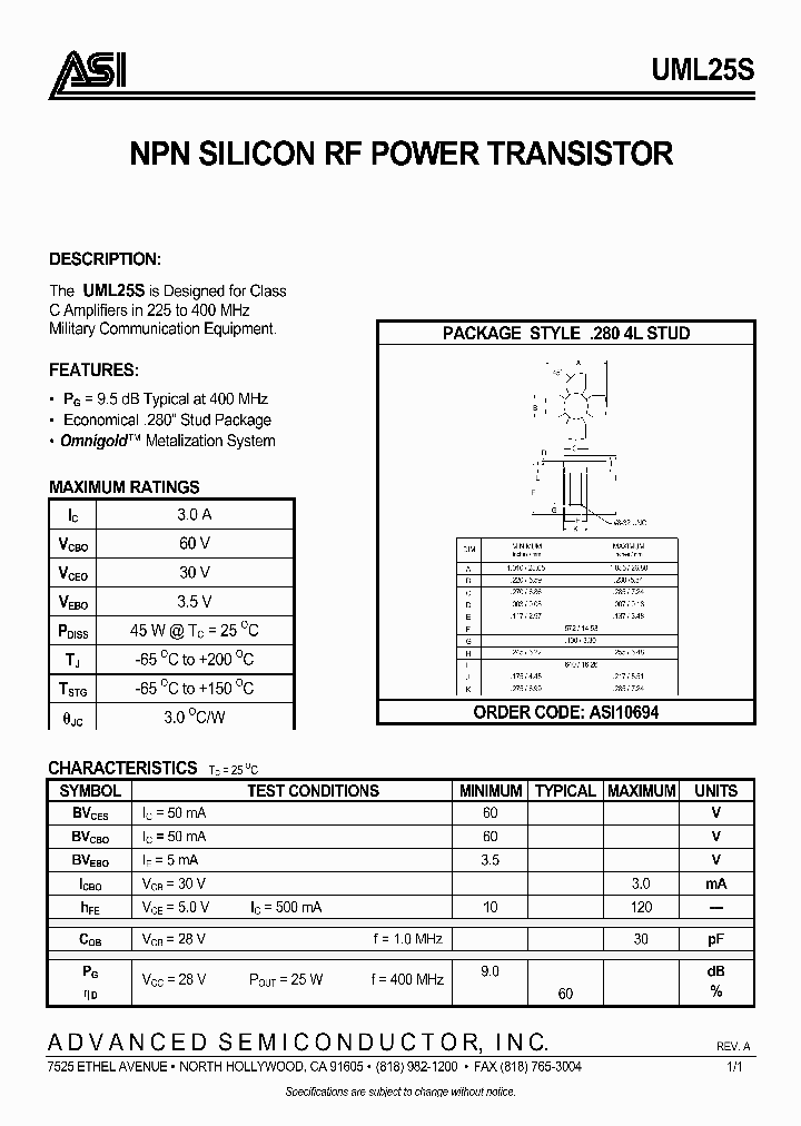 UML25S_59378.PDF Datasheet