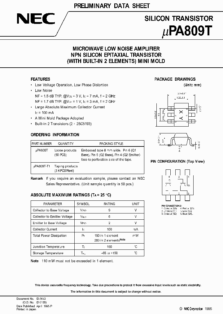 UPA809_149347.PDF Datasheet