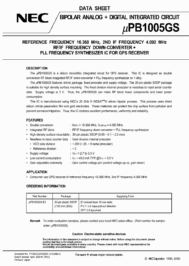 UPB1005GS_59229.PDF Datasheet