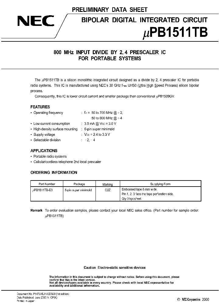 UPB1511TB_59257.PDF Datasheet