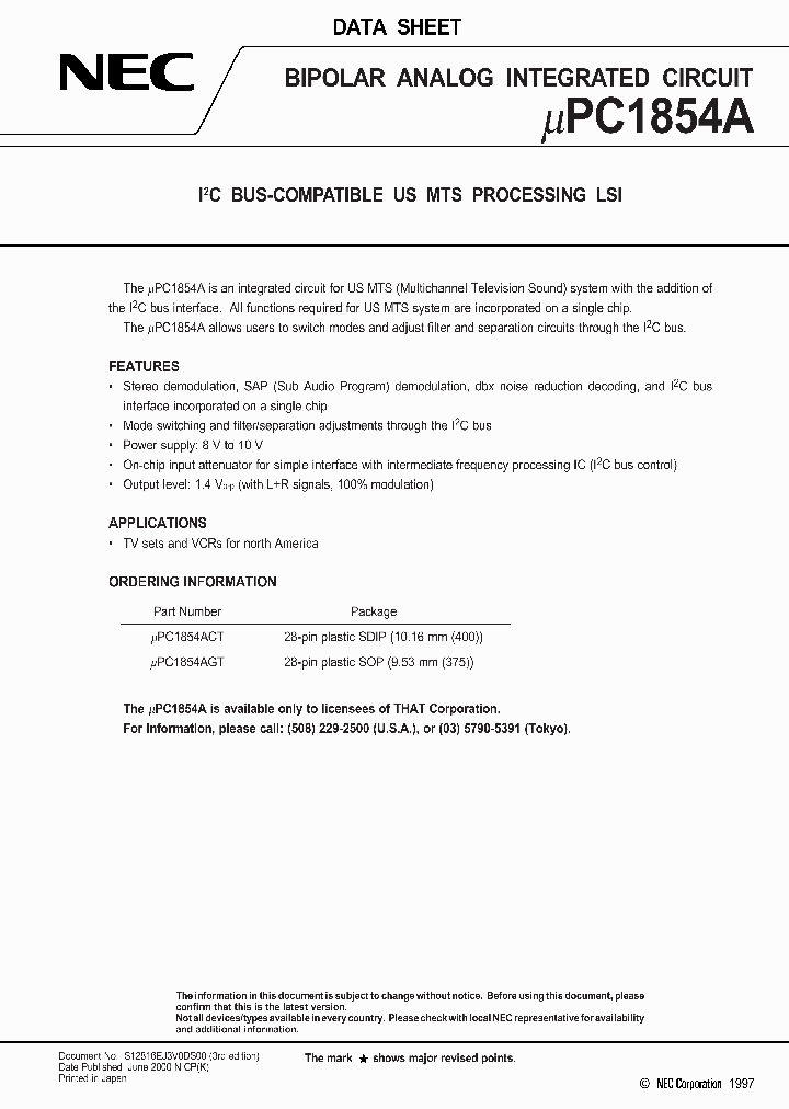 UPC1854A_102575.PDF Datasheet