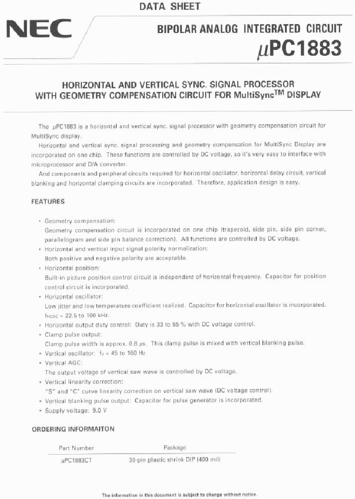 UPC1883_102569.PDF Datasheet
