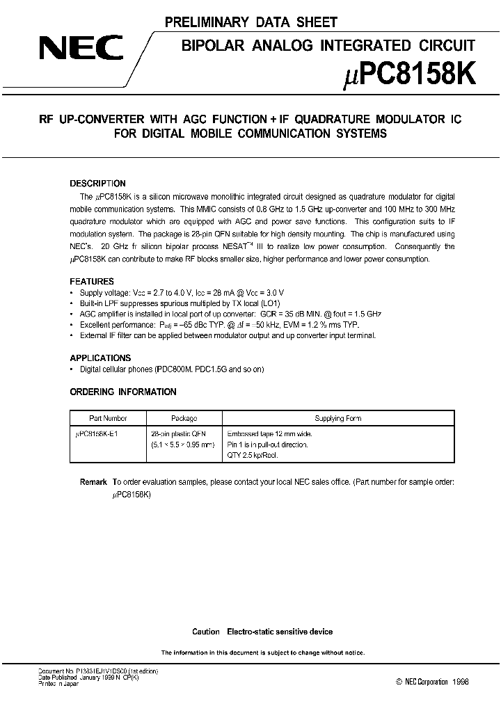 UPC8158_148640.PDF Datasheet