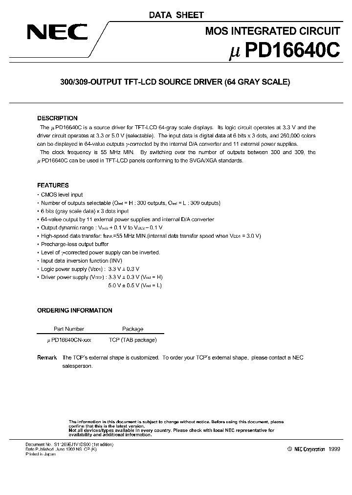 UPD16640C_5283.PDF Datasheet