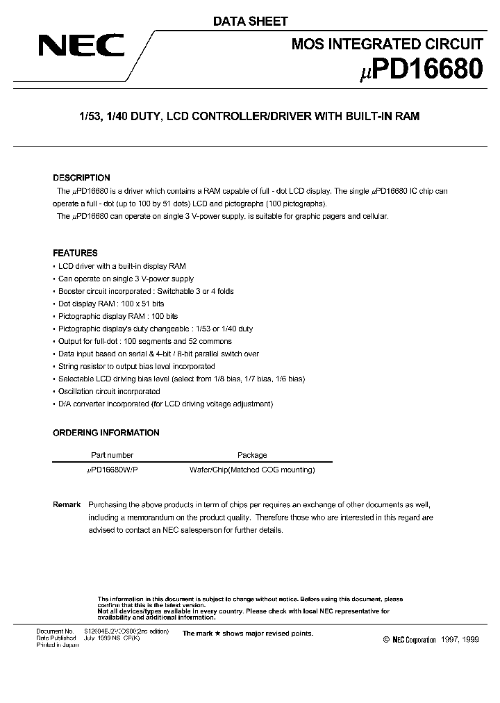 UPD16680_5322.PDF Datasheet