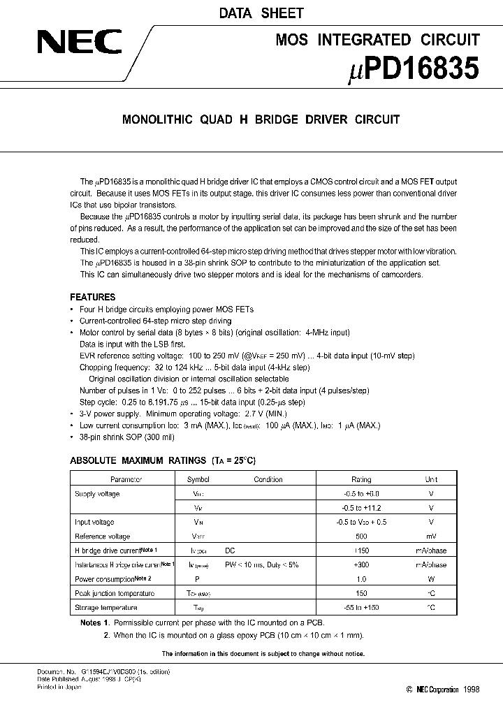 UPD16835_23352.PDF Datasheet