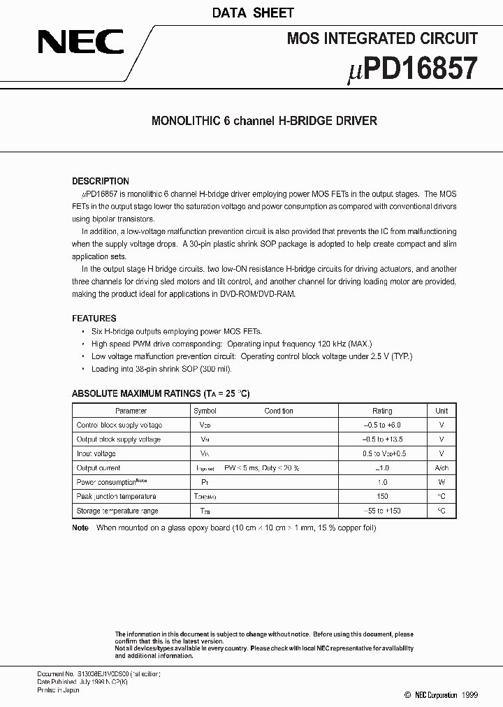 UPD16857_23363.PDF Datasheet