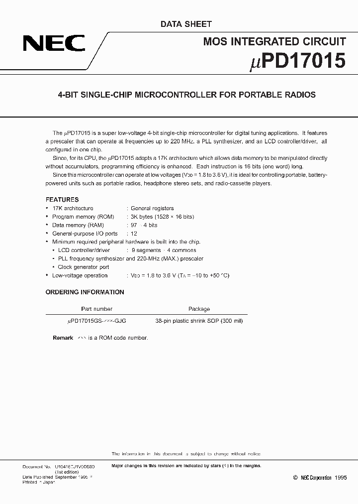 UPD17015_94312.PDF Datasheet