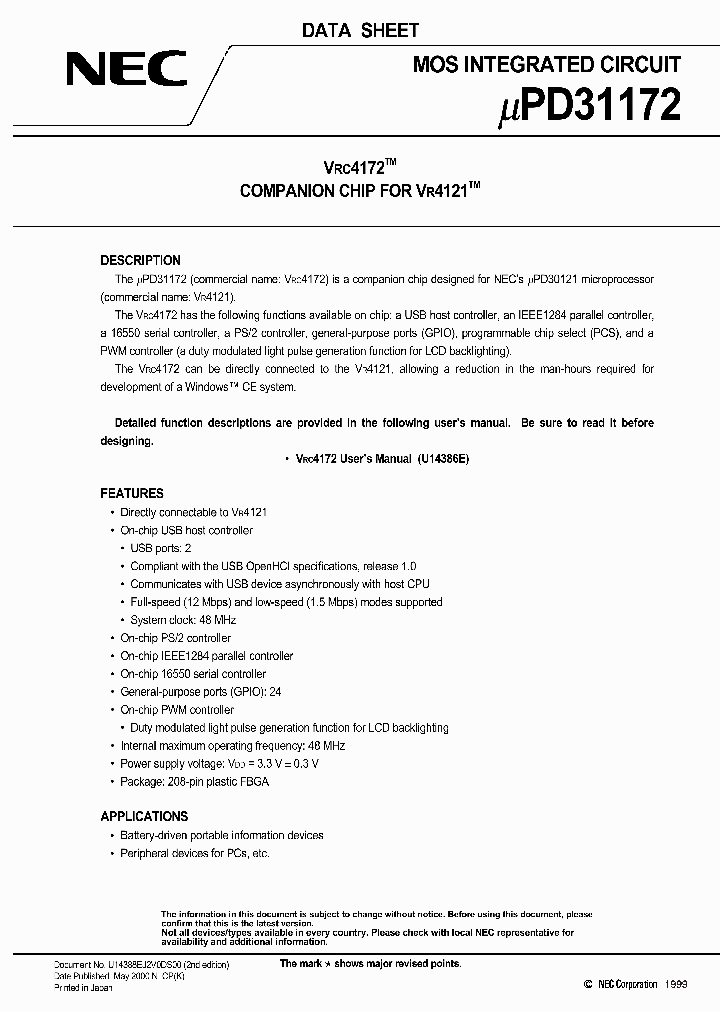UPD31172_5356.PDF Datasheet