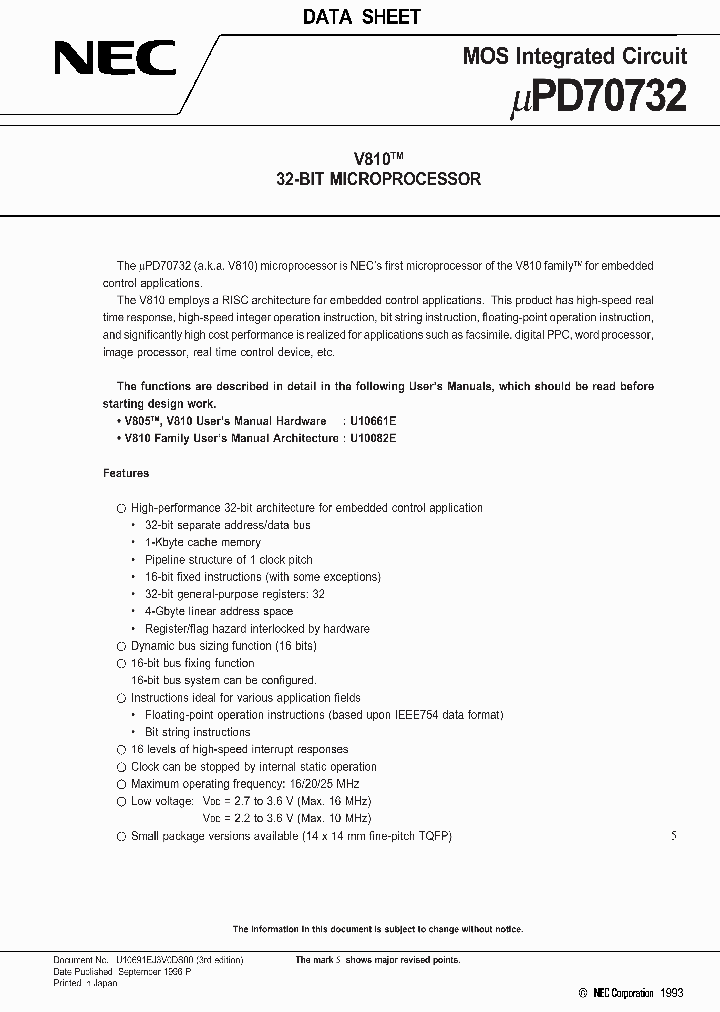 UPD70732_146105.PDF Datasheet