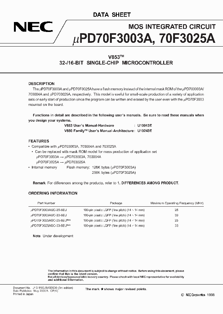 UPD70F3003A_104612.PDF Datasheet