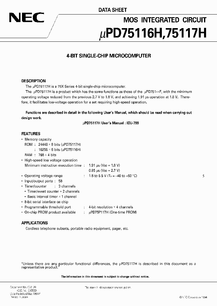 UPD75116H_16175.PDF Datasheet