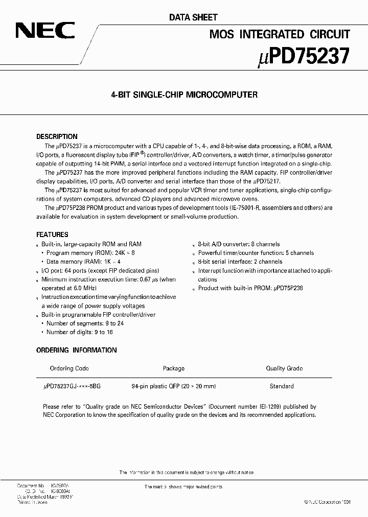 UPD75237_177167.PDF Datasheet