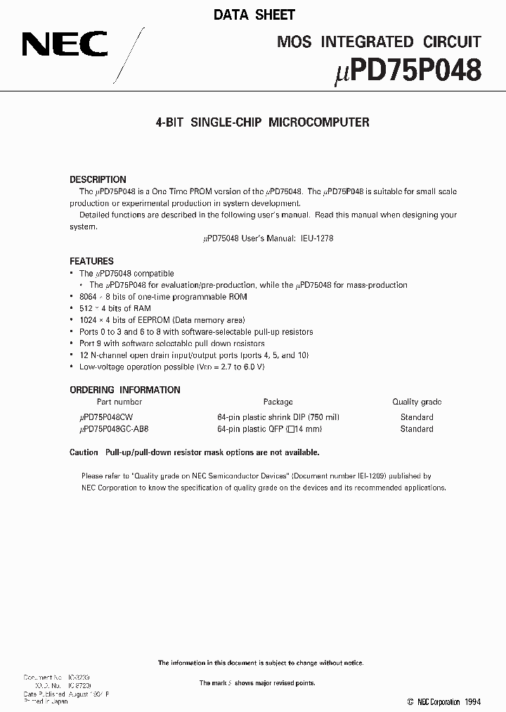 UPD75P048_98684.PDF Datasheet