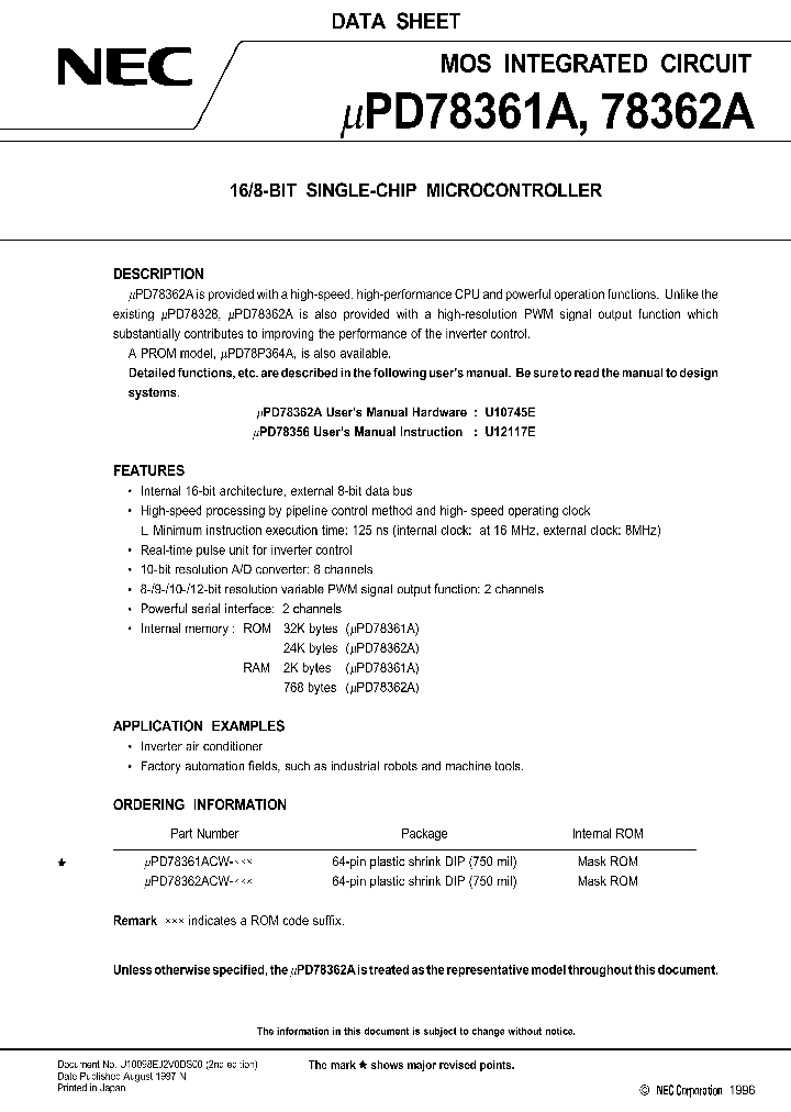UPD78361A_93155.PDF Datasheet