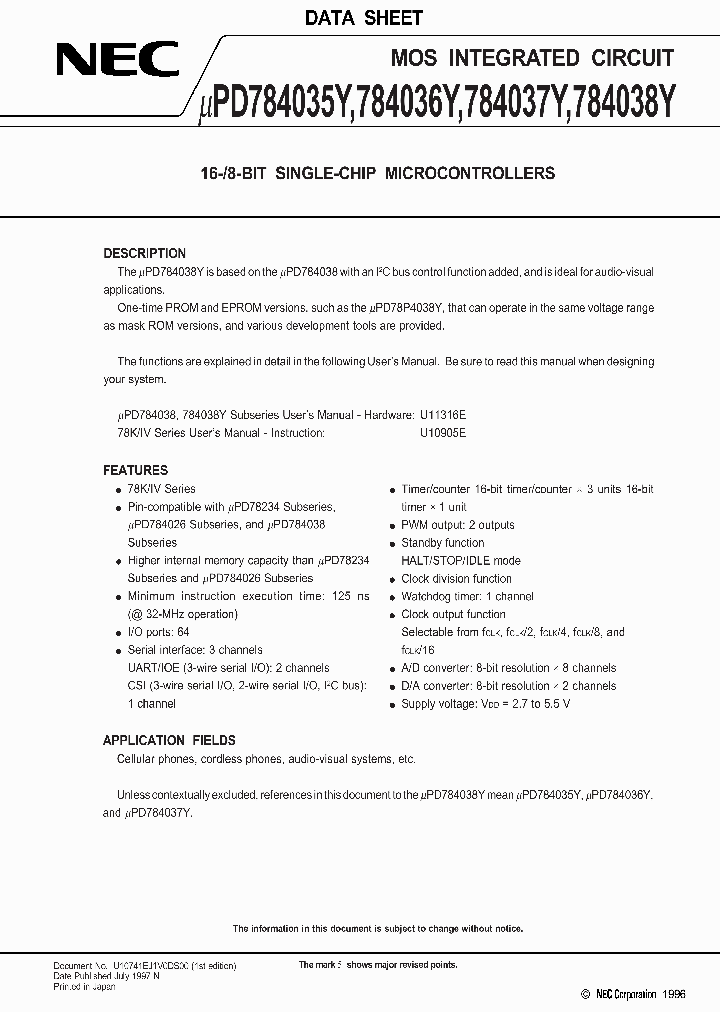UPD784035Y_95842.PDF Datasheet