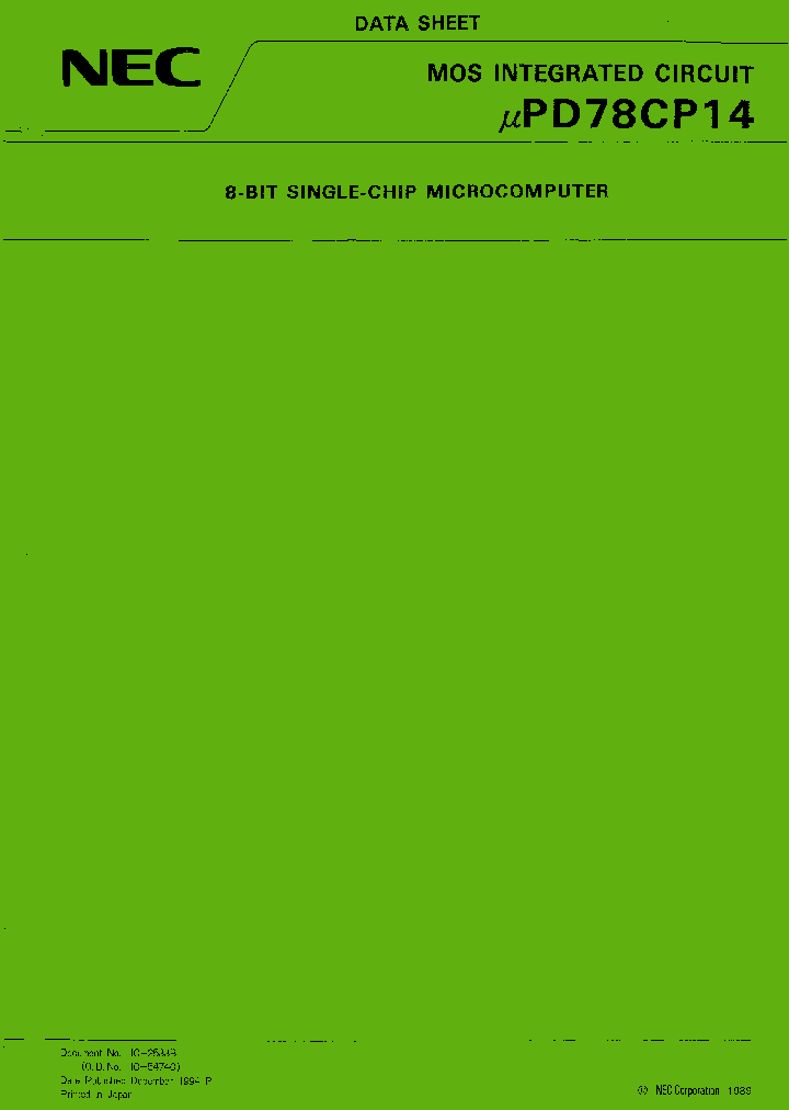 UPD78CP14_92288.PDF Datasheet