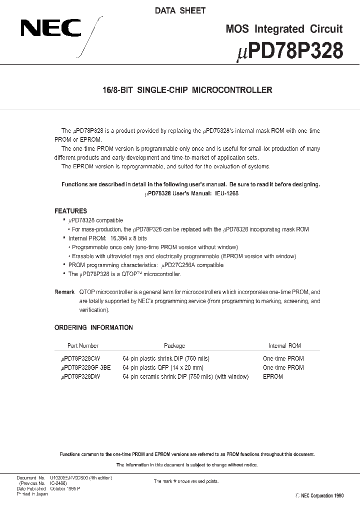 UPD78P328_96344.PDF Datasheet
