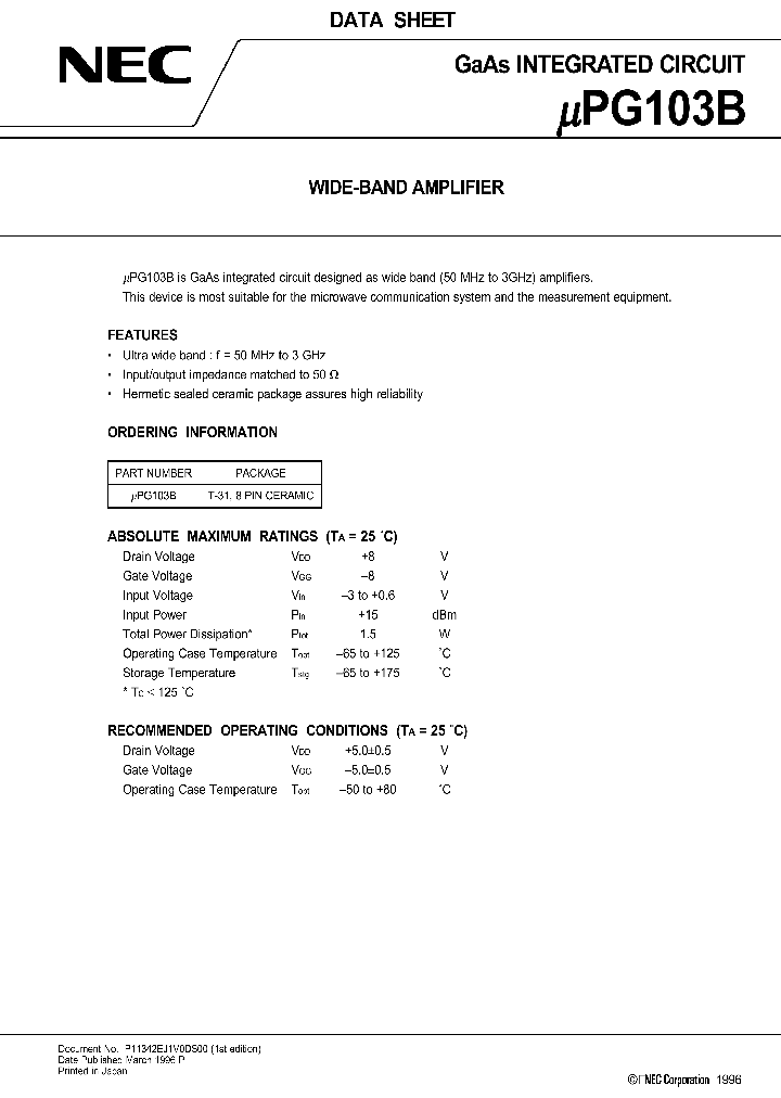 UPG103B_58595.PDF Datasheet