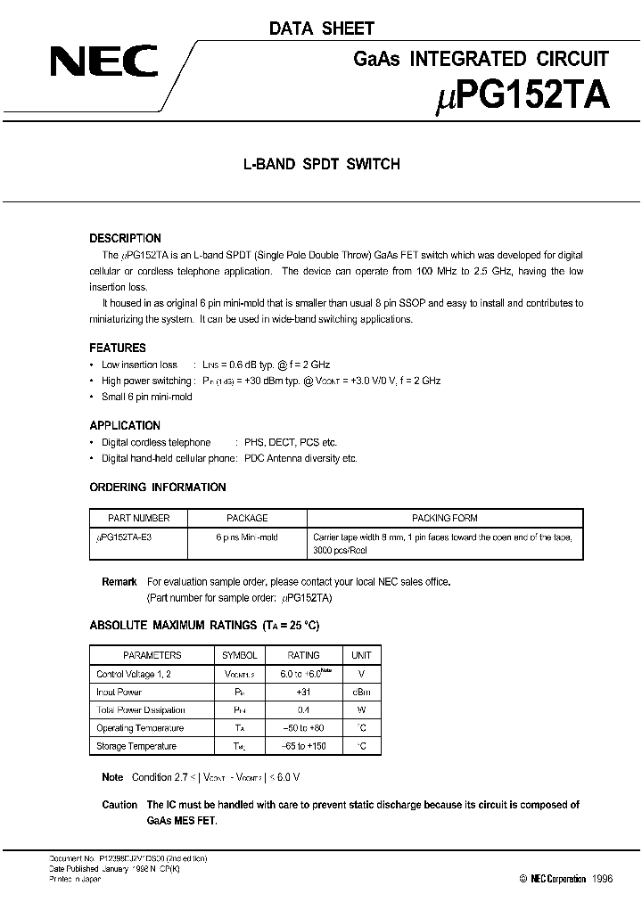 UPG152TA_58612.PDF Datasheet