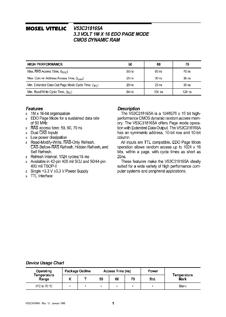 V53C318165A_13715.PDF Datasheet