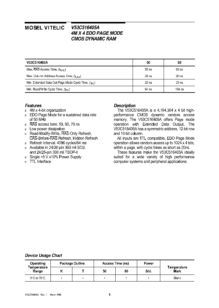 V53C516405A_167933.PDF Datasheet
