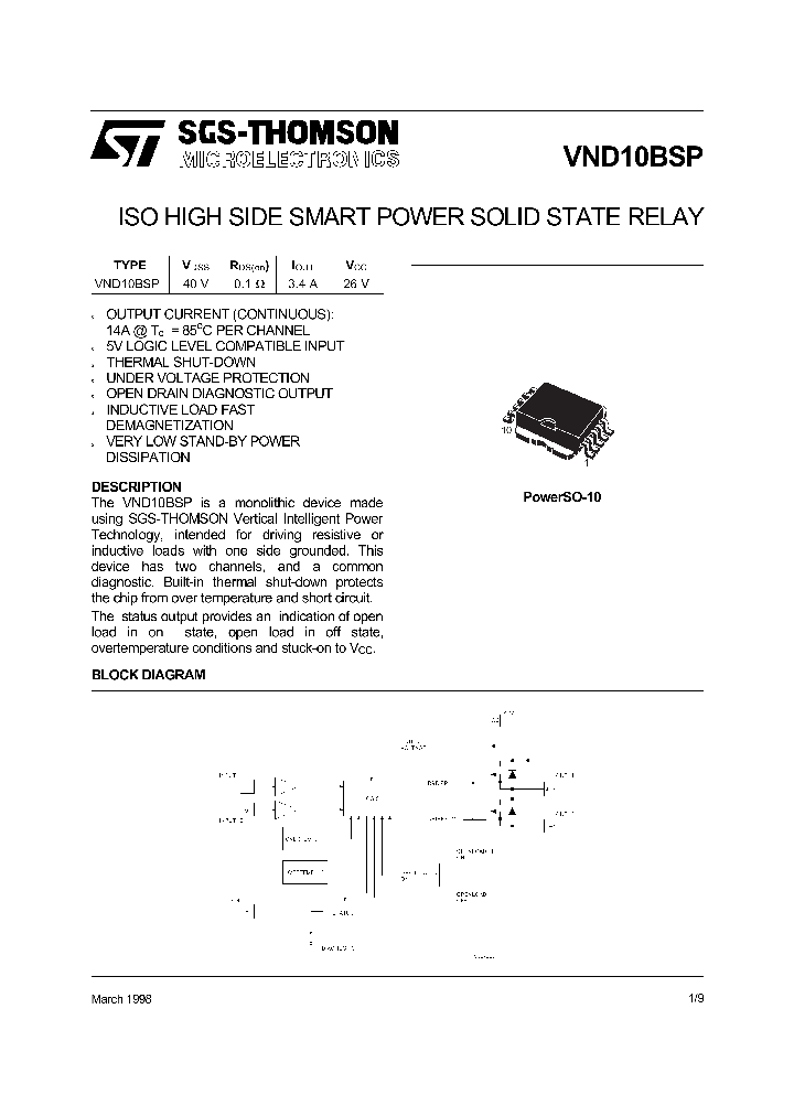 VND10BSP_152240.PDF Datasheet