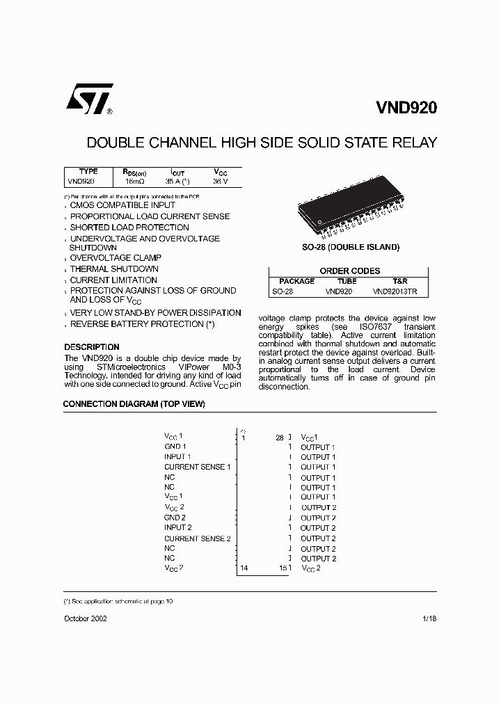 VND920_55015.PDF Datasheet