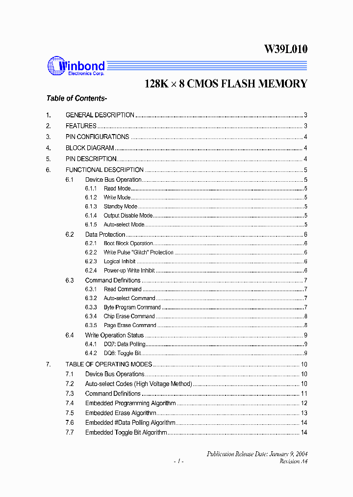 W39L010_53461.PDF Datasheet