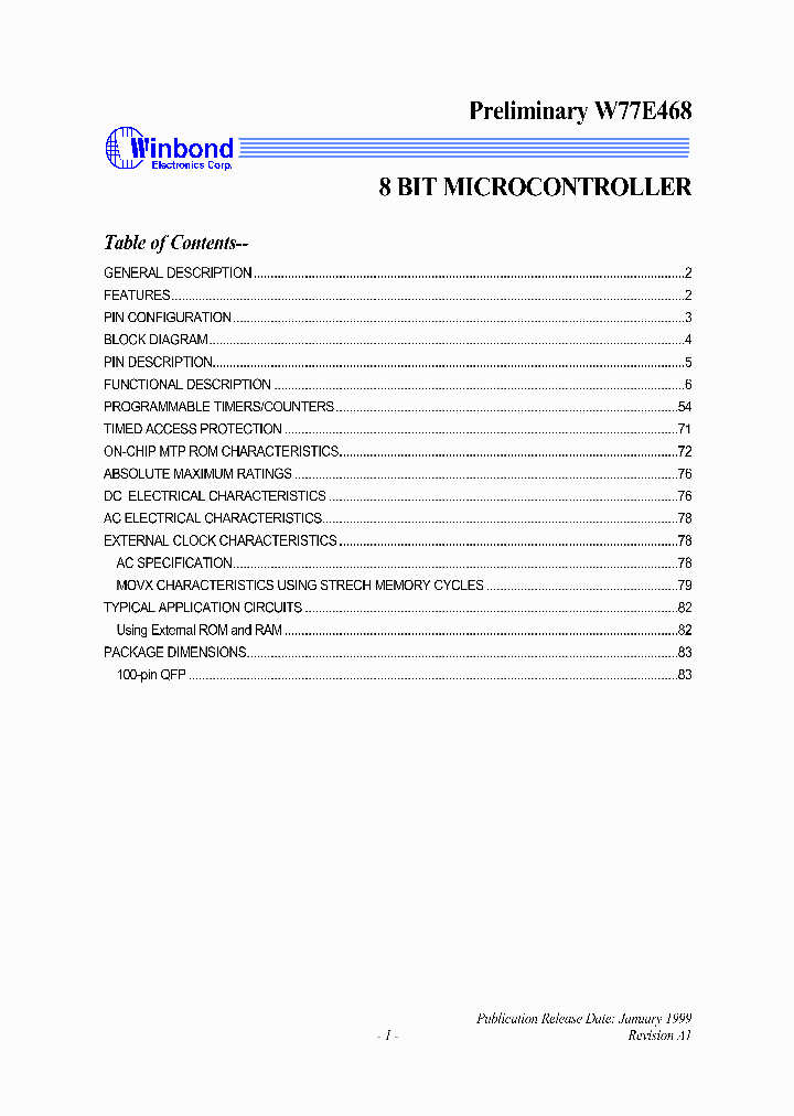 W77E468_52430.PDF Datasheet