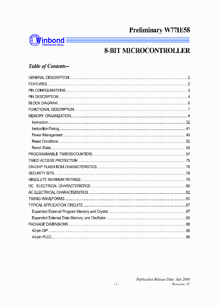 W77IE58_52438.PDF Datasheet