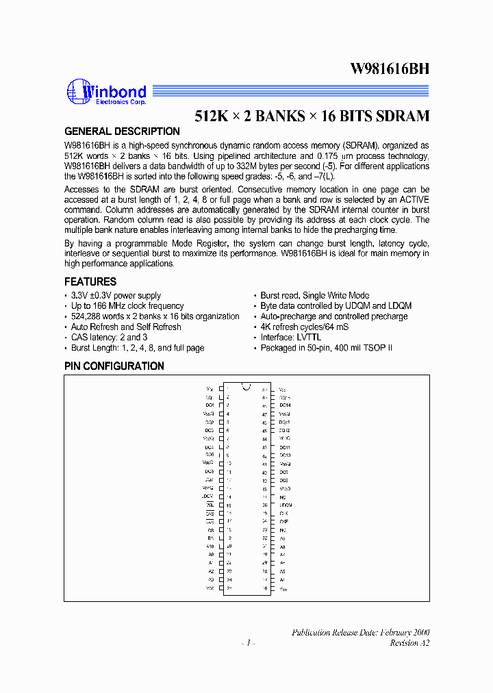 W981616BH_38046.PDF Datasheet