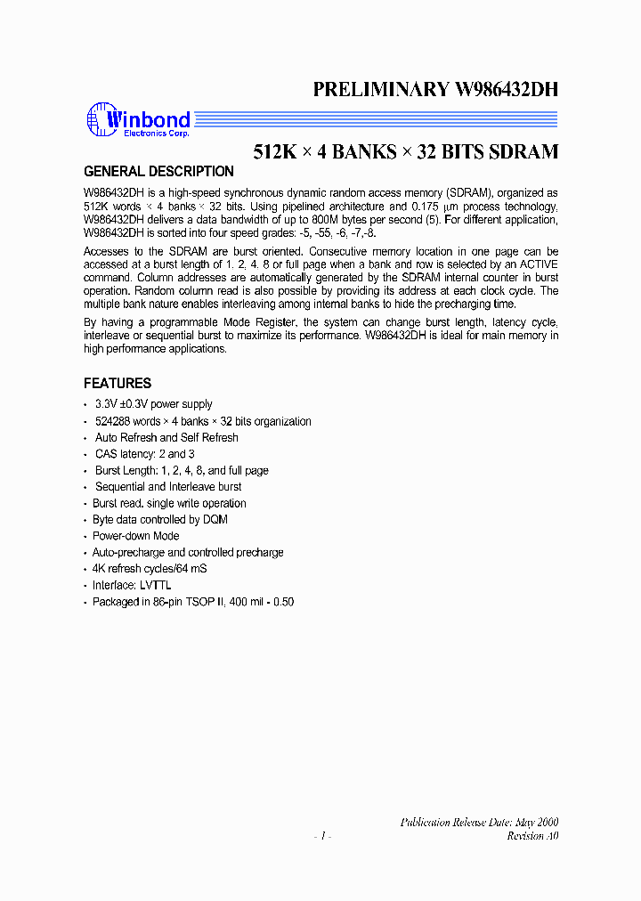 W986432DH_52909.PDF Datasheet