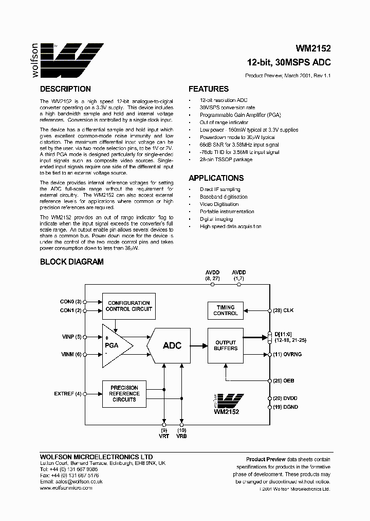 WM2152_167220.PDF Datasheet