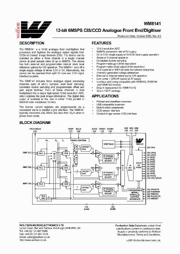 WM8141_51730.PDF Datasheet