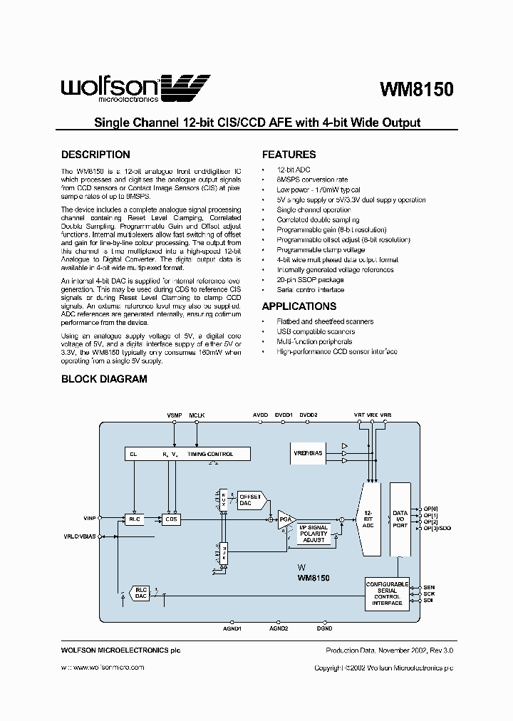 WM8150_51743.PDF Datasheet
