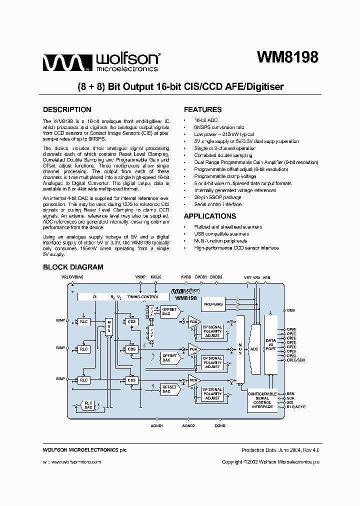 WM8198_51752.PDF Datasheet