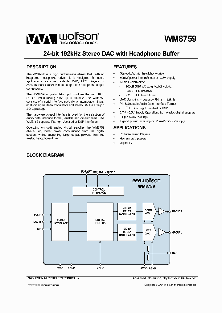 WM8759_51844.PDF Datasheet