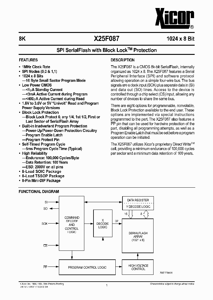 X25F087_46422.PDF Datasheet