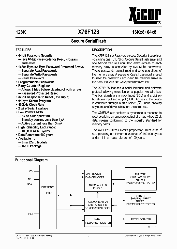 X76F128_48328.PDF Datasheet