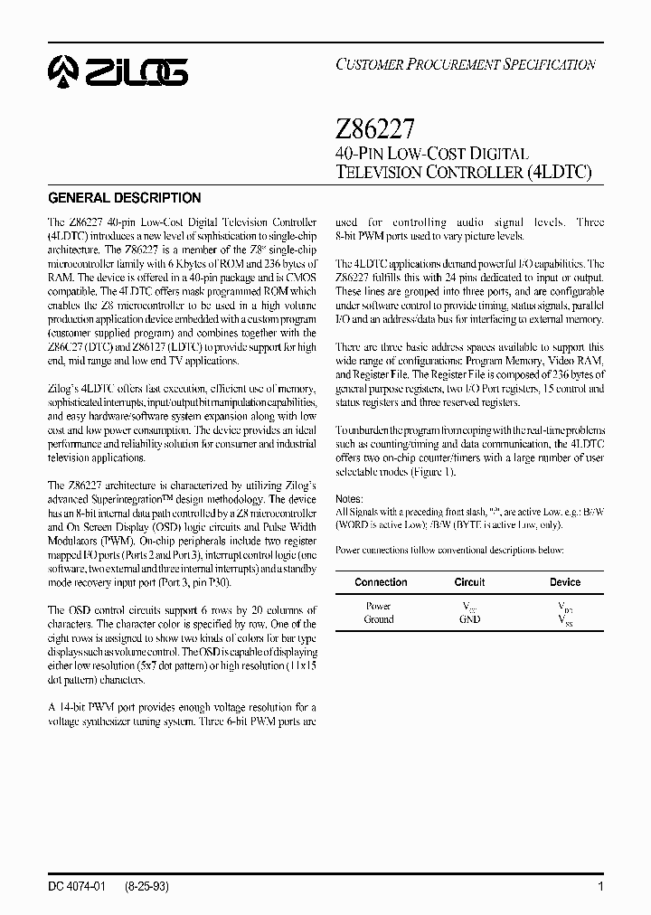 Z86227_31439.PDF Datasheet