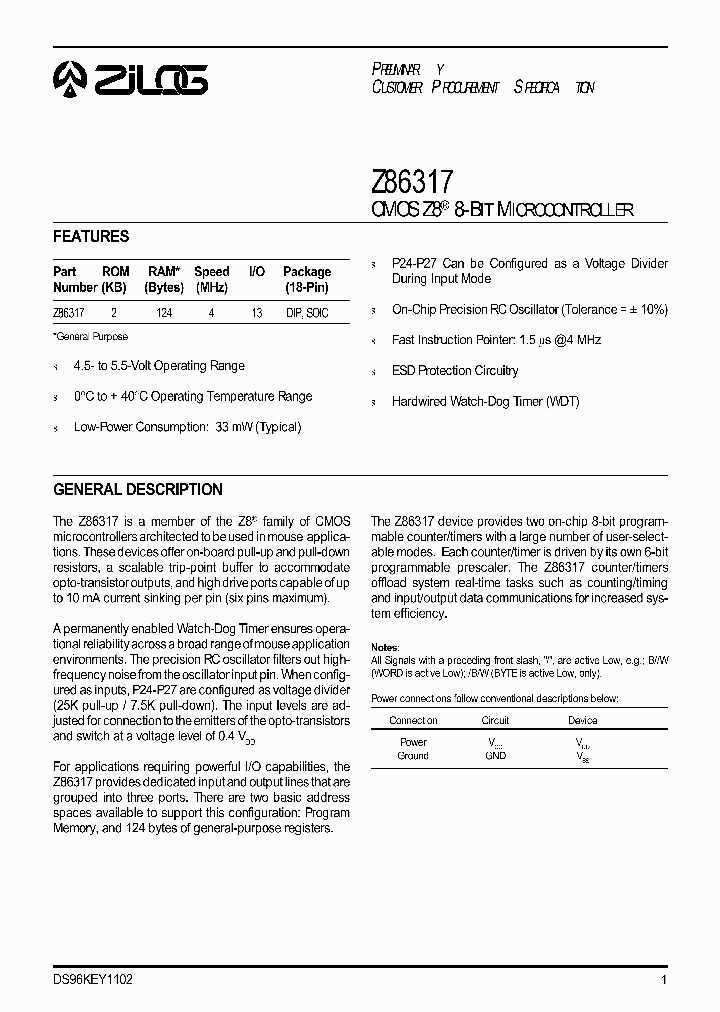 Z86317_31465.PDF Datasheet
