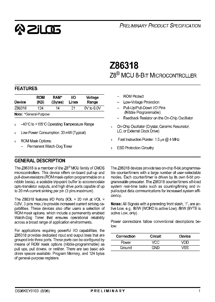 Z86318_31466.PDF Datasheet