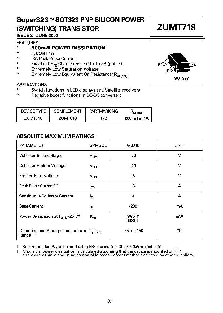 ZUMT718_23134.PDF Datasheet