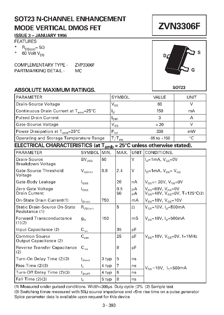 ZVN3306F_23172.PDF Datasheet